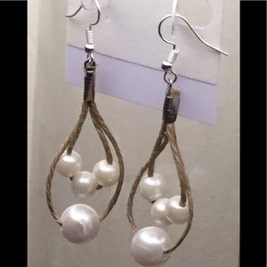 Silver Plated Pearl Earrings